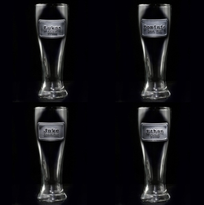 Groomsmen Best Man Pilsner Beer Glasses
